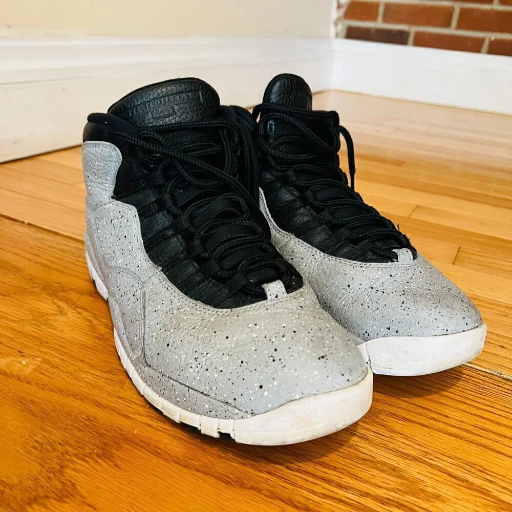Nike AIR JORDAN 10 RETRO Cement Light Grey Smoke/Black Men’s size 10.5 - Picture 4 of 16